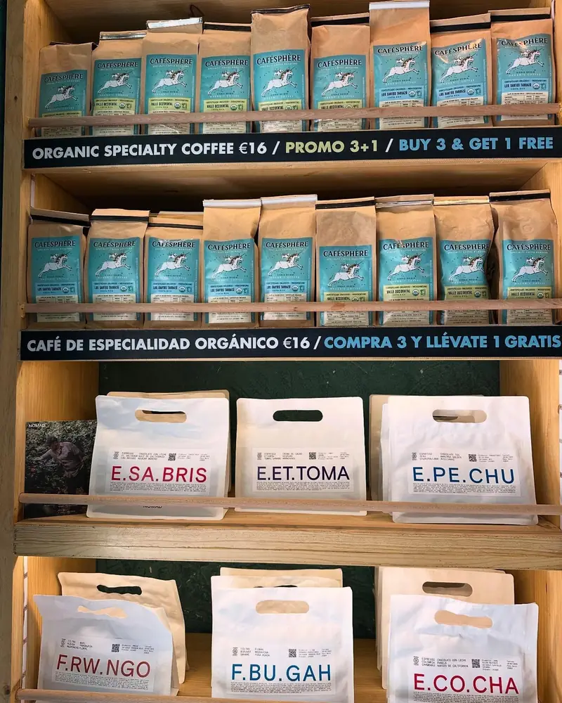 Café en grano, Bolsas Nomad Specialty Coffee